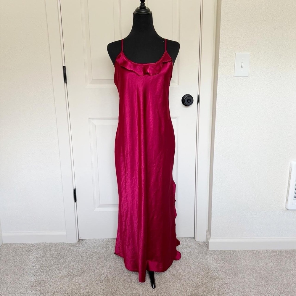 Vintage 90s INC Satin Ruffle Gown — Size M 💋